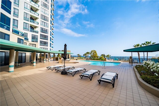 view of pool with a patio area