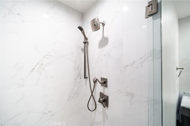 room details with tiled shower