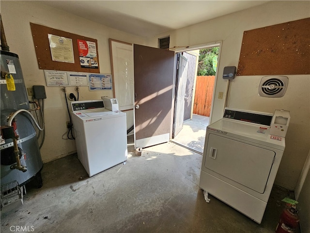 laundry area with separate washer and dryer