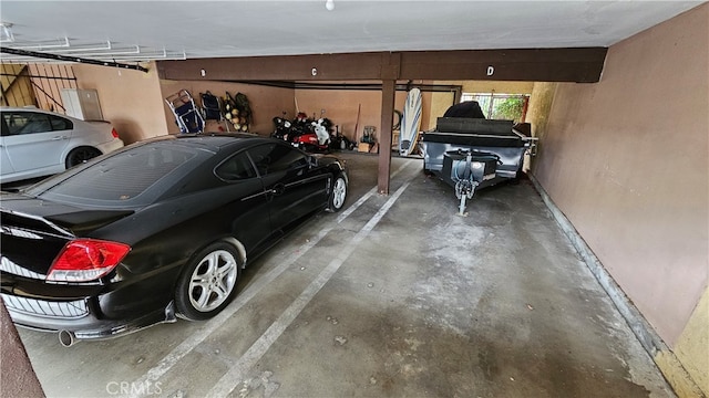 garage with a carport