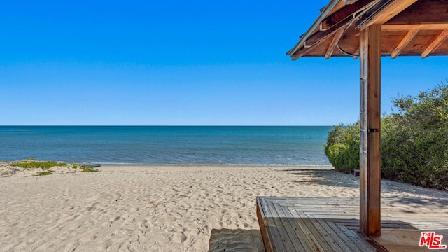 water view with a view of the beach