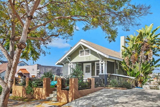 view of bungalow-style home