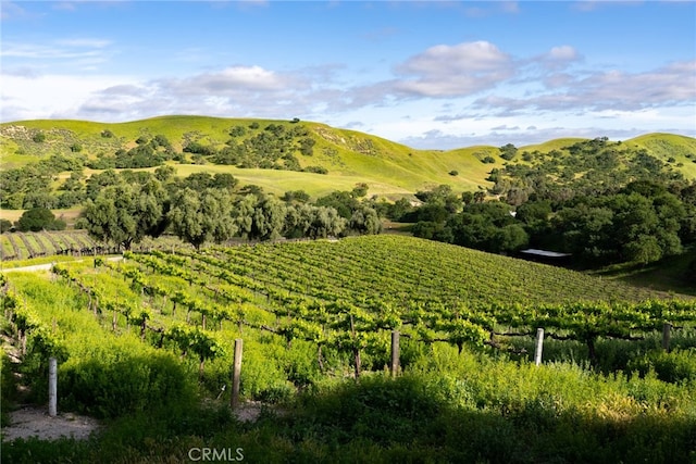 view of mountain feature featuring a rural view