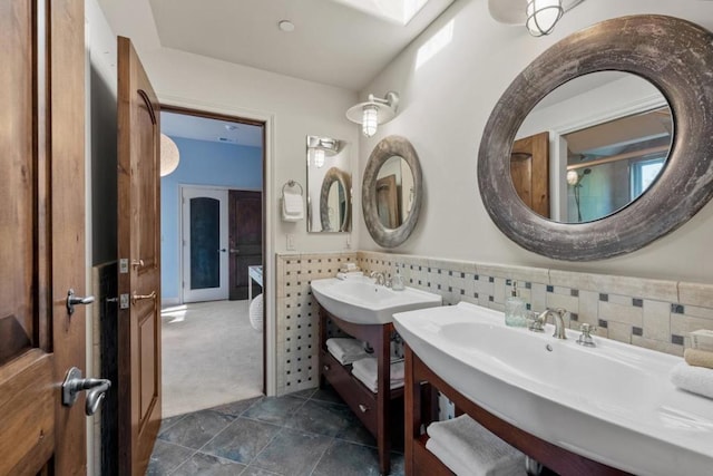 bathroom featuring vanity and tile patterned floors