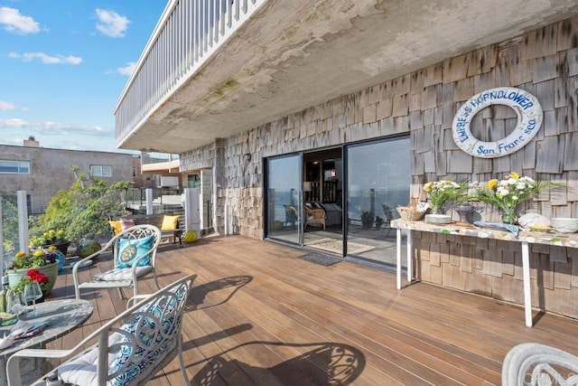 view of wooden deck