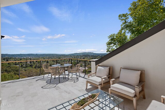 view of patio / terrace with an outdoor living space