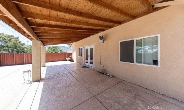 view of patio with french doors