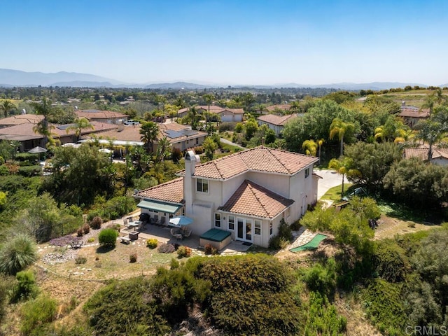 aerial view featuring a mountain view