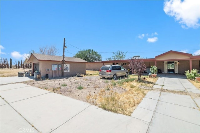 view of single story home