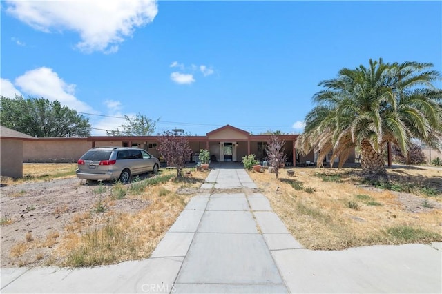 view of single story home