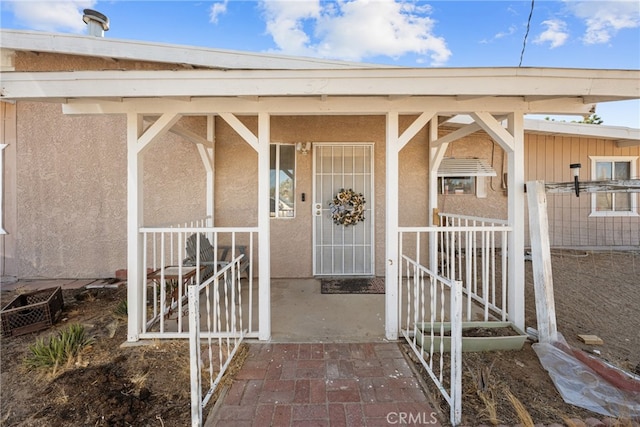 view of doorway to property