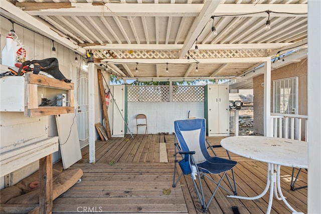 view of wooden terrace