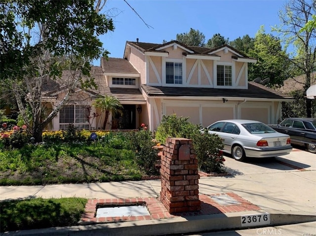 view of front facade with a garage