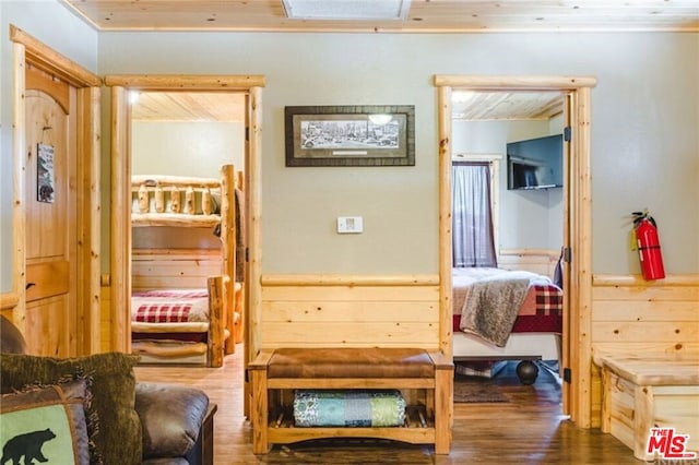 interior space featuring dark hardwood / wood-style floors