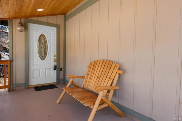 view of doorway to property