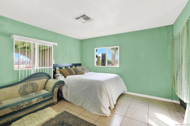 view of tiled bedroom