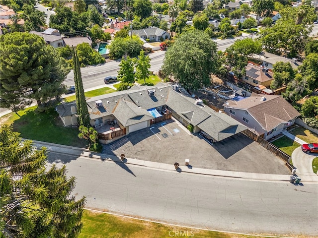 bird's eye view with a residential view