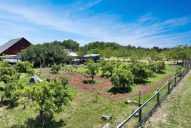 exterior space featuring a rural view