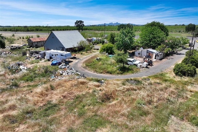 drone / aerial view with a rural view