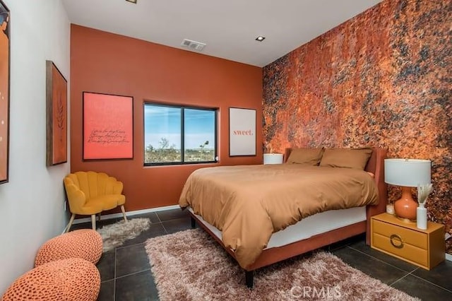 view of tiled bedroom