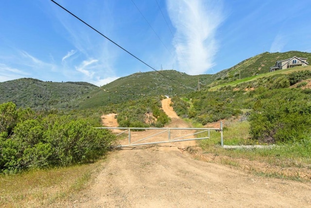 view of mountain feature featuring a rural view