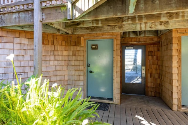 view of doorway to property