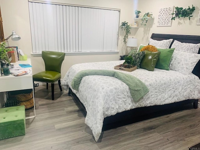 bedroom featuring light hardwood / wood-style floors