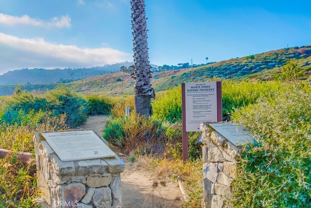 view of property's community with a mountain view