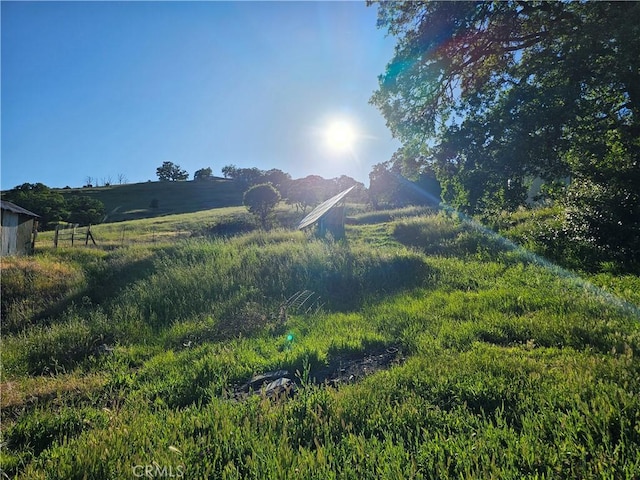 view of mountain feature featuring a rural view