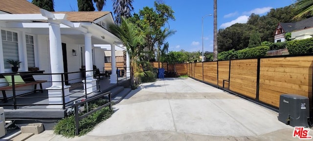 view of patio with a porch