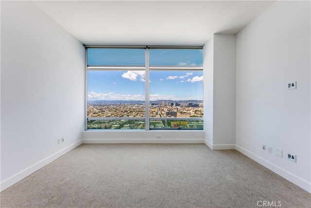 empty room featuring light carpet