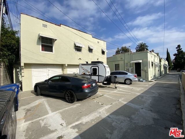 exterior space featuring a garage