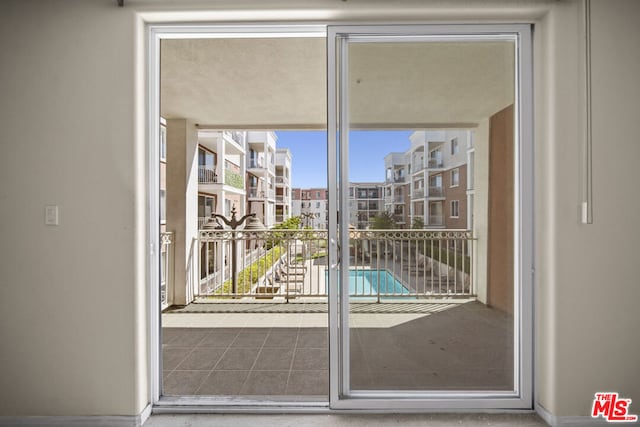 view of doorway to outside