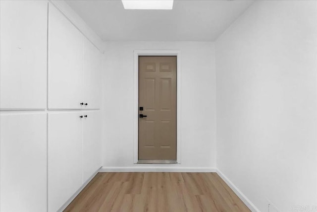 interior space with light hardwood / wood-style floors