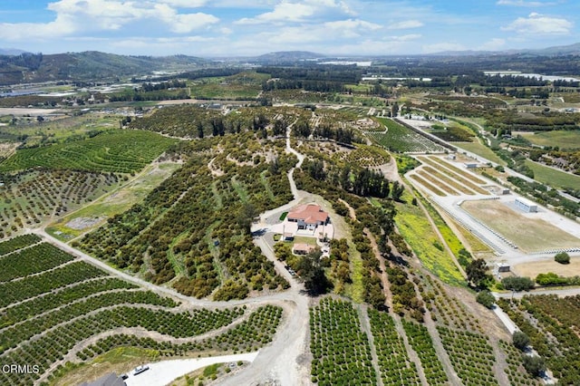 aerial view with a rural view