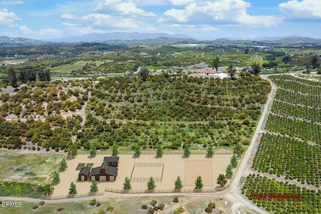 bird's eye view featuring a mountain view