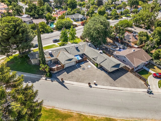 aerial view featuring a residential view