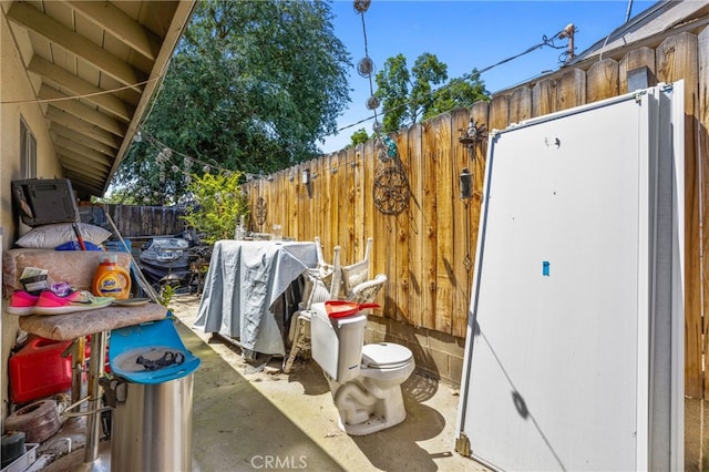 exterior space featuring fence