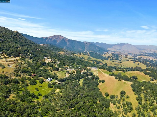 aerial view featuring a mountain view