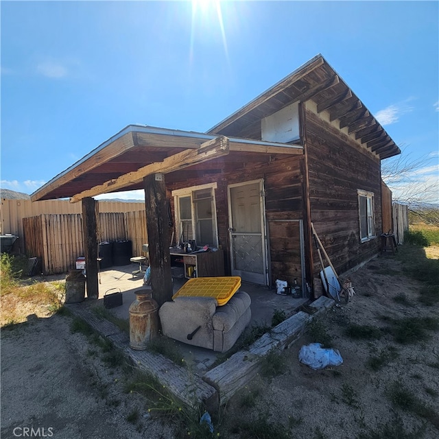 view of front of house featuring a patio area