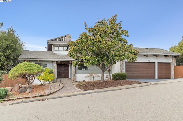 view of front of home featuring a garage