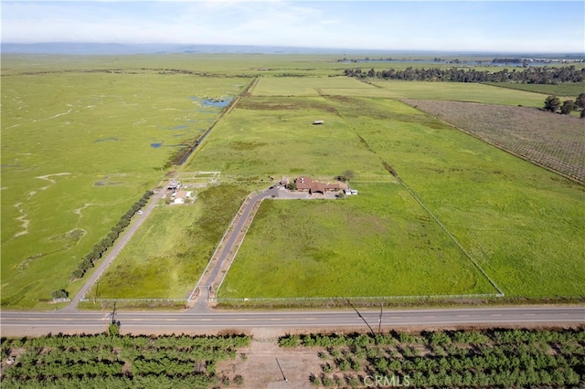 drone / aerial view featuring a rural view