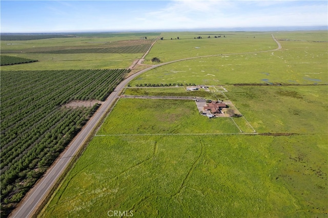 bird's eye view featuring a rural view