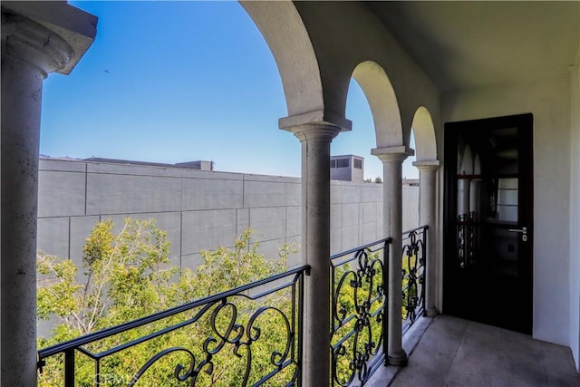 view of balcony