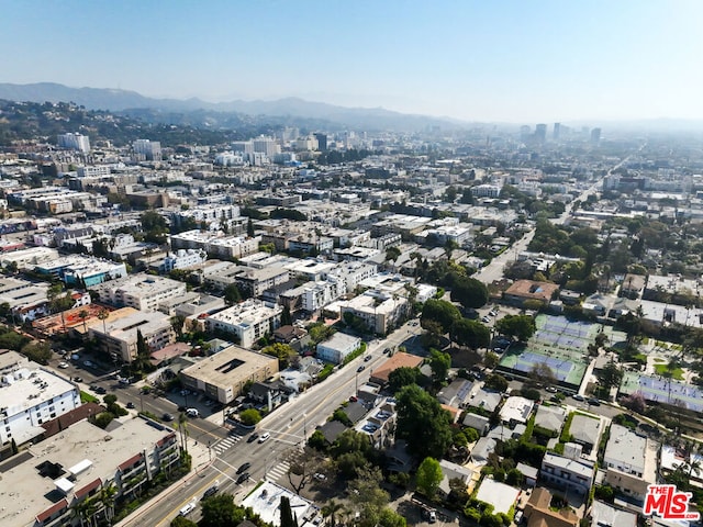 bird's eye view featuring a mountain view