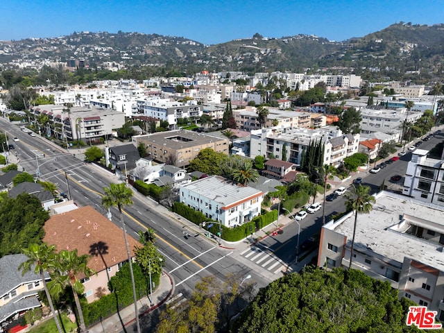 aerial view featuring a mountain view