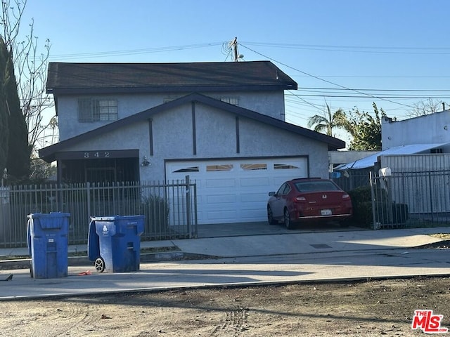 view of front of house featuring a garage