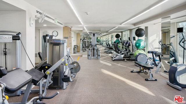 view of workout area