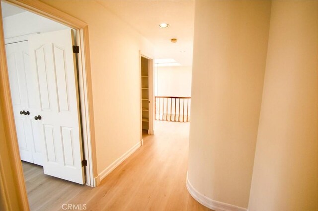 hall featuring light hardwood / wood-style floors