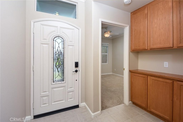 view of tiled entrance foyer